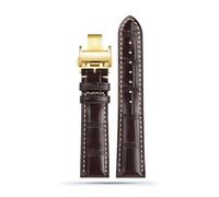 YSABVCP Calfskin Watch Band Fit For Longines L3 Masters Collection Watch Strap Belt Bracelet Cowhide Leather 20mm, 21mm Butterfly Buckle(Brown gk,20mm)