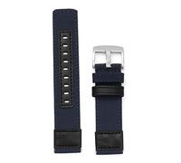 YSABVCP Canvas Nylon Strap 20mm 22mm Fit For Samsung Galaxy Watch 4 Fit For Huawei GT2 Watch Accessories Watchband(Blue-silver buckle,22mm)