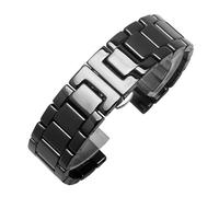 YSABVCP Ceramic Strap 16mm, 18mm, 20mm, 22mm Suitable Fit For Seiko Tissot Universal Men's And Women's Bracelets Black(Black,18mm)