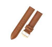 YSABVCP Classic Ancient Style Cowhide Watch Strap Fit For DW Solid Stainless Steel Buckle Straight Interface Watchband(Light brown-Golde-K4,22mm)