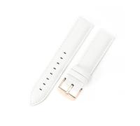 YSABVCP Classic Ancient Style Cowhide Watch Strap Fit For DW Solid Stainless Steel Buckle Straight Interface Watchband(White-Rose-K4,20mm)