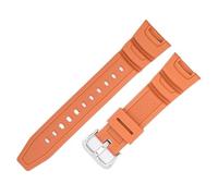YSABVCP Comfortable Waterproof Resin Rubber Watchband Fit For Casio SGW-100 Series Anti-Allergy Multicolor Men's Watch Strap(Orange-Steel-K5)