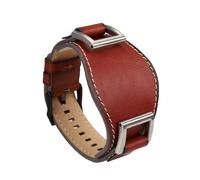 YSABVCP Cowhide Strap Fit For Fossil JR1157 Watchband 24mm Men Watch Strap Leather Bracelet Retro Style Black Brown(Brown bk)