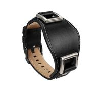 YSABVCP Cowhide Strap Fit For Fossil JR1157 Watchband 24mm Men Watch Strap Leather Bracelet Retro Style Black Brown(Black bk)