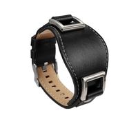 YSABVCP Cowhide Strap Fit For Fossil JR1157 Watchband 24mm Men Watch Strap Leather Bracelet Retro Style Black Brown(Black sk)