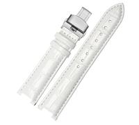 YSABVCP Cowhide Strap Fit For Michael Kors Mk5774 2425/43 Concave Female Watch Strap Fit For Mike Coles Watch Accessories Black/Red/Blue(White sk)