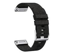 YSABVCP Durable Nylon Strap Suitable Fit For Garmin Fenix7X Pro/5X/6 Nylon Weaving, Suitable Fit For Fenix5/6/7/Instinct Replacement(Black 2,22mm)