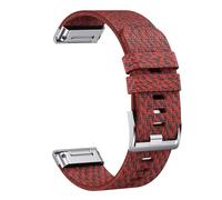 YSABVCP Durable Nylon Strap Suitable Fit For Garmin Fenix7X Pro/5X/6 Nylon Weaving, Suitable Fit For Fenix5/6/7/Instinct Replacement(Jacquard red 2,26mm)