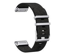 YSABVCP Durable Nylon Strap Suitable Fit For Garmin Fenix7X Pro/5X/6 Nylon Weaving, Suitable Fit For Fenix5/6/7/Instinct Replacement(Black 2,26mm)