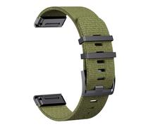 YSABVCP Durable Nylon Strap Suitable Fit For Garmin Fenix7X Pro/5X/6 Nylon Weaving, Suitable Fit For Fenix5/6/7/Instinct Replacement(Army green,26mm)