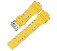 YSABVCP Environmentally Friendly Resin Rubber Sport Watch Strap Fit For Casio G-shock GA-100 GA-110 GA200 GD120 Watchband Watch Belt(Yellow-matte)