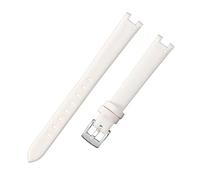 YSABVCP Fit For Anne Klein Leather Durable Waterproof Watch Band Women AK 2156 2157 Ak2618rgbk Replace Watch Strap(White-Steel-K12)