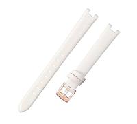 YSABVCP Fit For Anne Klein Leather Durable Waterproof Watch Band Women AK 2156 2157 Ak2618rgbk Replace Watch Strap(White-Rose-K12)