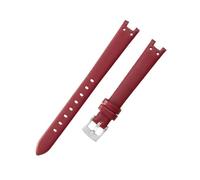 YSABVCP Fit For Anne Klein Leather Durable Waterproof Watch Band Women AK 2156 2157 Ak2618rgbk Replace Watch Strap(Red-Steel-K12)