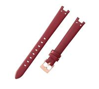 YSABVCP Fit For Anne Klein Leather Durable Waterproof Watch Band Women AK 2156 2157 Ak2618rgbk Replace Watch Strap(Red-Rose-K12)