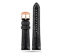 YSABVCP Fit For Armani Watch AR1862 Watchband Men's Genuine Leather Cowhide Strap 22x18mm Blue1892 1947 1861 1979 Crocodile Texture Bracelet(Black and white RG)