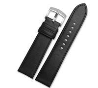 YSABVCP Fit For Armani Watch Strap Ar2074 Ar1970 Ar1828 Ar1973 Genuine Leather Watch Strap Men's Watch Band Accessories 22mm Wristband(Black-Steel,22mm)