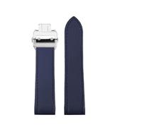 YSABVCP Fit For Cartier Santos Strap Men's 100 Nylon Canvas Cowhide Bottom Design Strap 20/23mm Waterproof NylonPatterned Butterfly B(Blue SK A,20mm)