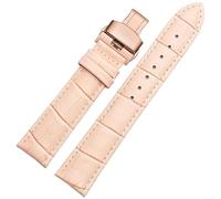 YSABVCP Fit For Casio/Armani/TITUS Bracelet Men And Women Accessories 18mm, 20mm, 22mm Soft And Comfortable Leather Strap(Pink rose,20mm)