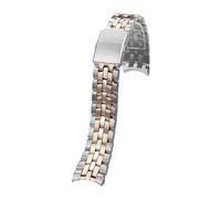 YSABVCP Fit For Citizen Eco-Drive BM7250 AT2140 2144 Watchband Arc-shaped Interface Precision Steel Watch Strap Men's Watch Accessories 21mm(Medium rose gold)