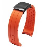 YSABVCP Fit For Citizen M005 Series Sweat-Proof Comfortable Soft Rubber Men's Outdoor 22 23MM Watch Strap(Orange-Black-Z14,22mm)