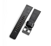 YSABVCP Fit For Diesel Leather Anti-Allergy Watch Strap Cowhide Men Women's Black Brown Dz7332 Dz7314 Dz7311 Series Accessories(Black-Black-K3,22mm)