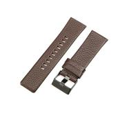 YSABVCP Fit For DIESEL Leather Large Watch Strap Dz4323 Dz1405 Dz1657 Large Dial Watch Band(Brown(LZ)-Black-K3,26mm)
