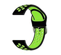 YSABVCP Fit For DIZO Watch 2 Sports Strap Silicone Soft Bracelet Fit For DIZO Watch R/R Talk/D / 2 Men Woman Watchband(Black green,22mm width)