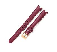 YSABVCP Fit For GC Gucci YA1414 YA1415 Elastic Comfortable Genuine Cow Leather Watchbands Fit For Female With Concave Interface 12x4 14x4mm(Red-GD-K12,12x4mm)