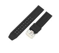 YSABVCP Fit For Luminox Watchbands 3051 8800 Series 20 23mm Durable Silicone Rubber Watch Strap(Black-Steel,23mm)