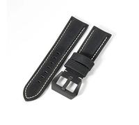 YSABVCP Fit For Panerai Semen Sterculiae Lychnophorae 441/Pam01661 20 22 24 26mm Waterproof Sports Nylon Carbon Fiber Lattice Watch Band Men(Black Yellow-Black,20mm)