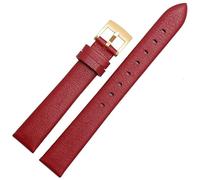 YSABVCP Fit For Swarovski Strap 5158972 Calfskin Women's Watch Bracelet Genuine Leather Watch Band 12 14 16 18mm Watch Strap(Red-Golden-K12,14mm)