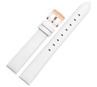 YSABVCP Fit For Swarovski Strap 5158972 Calfskin Women's Watch Bracelet Genuine Leather Watch Band 12 14 16 18mm Watch Strap(White-Rose-K12,14mm)