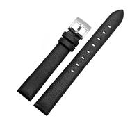 YSABVCP Fit For Swarovski Strap 5158972 Calfskin Women's Watch Bracelet Genuine Leather Watch Band 12 14 16 18mm Watch Strap(Black-Steel-K12,14mm)