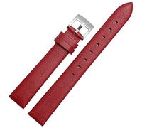 YSABVCP Fit For Swarovski Strap 5158972 Calfskin Women's Watch Bracelet Genuine Leather Watch Band 12 14 16 18mm Watch Strap(Red-Steel-K12,14mm)