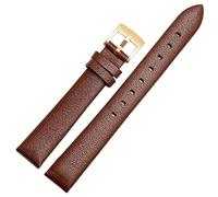 YSABVCP Fit For Swarovski Strap 5158972 Calfskin Women's Watch Bracelet Genuine Leather Watch Band 12 14 16 18mm Watch Strap(Brown-Golden-K12,12mm)