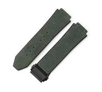 YSABVCP Frosted Leather Watch Band Silicone Men's Fit For Hublot 26 * 19mm(Army green-Black-Z2)