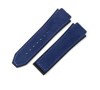 YSABVCP Frosted Leather Watch Band Silicone Men's Fit For Hublot 26 * 19mm(Sky blue-No buckle)