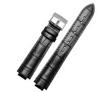YSABVCP Genuine Leather Watch Band Fit For Louis Vuitton Tambour Series Q1121 Q114k Soft Comfortable Raised Mouth Watch Strap18 21mm(Black-Steel-K1,21x12mm)