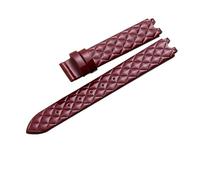 YSABVCP Genuine Leather Watch Band Fit For Versace Micro Soft Comfortable Female U-Shaped Interface Watch Strap Accessories 16mm(Red-no buckle)