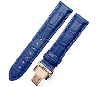 YSABVCP Leather Bracelet 18mm, 20mm, 22mm Dark Blue Watch Strap Fit For Longines L29094920(Sapphire blue rk,20mm)