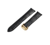 YSABVCP Leather Watch Strap Fit For Cartier Tank Calibur Watchband Mechanical Watch Accessories 16mm, 18mm, 20mm, 22mm(Black-Golden-Z4,16mm)