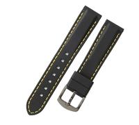 YSABVCP Men Women Silicone Soft Watch Strap Fit For Hamilton Oris 18mm, 20mm, 22mm, 24mm Personality White Yellow Blue Line Wear-Resistant Accessories(BlackYellow-Black-K2,24mm)