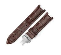 YSABVCP Men's Skin Friendly Watch Accessories Fit For GC Gucci Gc1333 GC1335 Concave Interface Cowhide Leather Waterproof Watchbands 20 22mm(Brown brown-Steel-B1,20x11mm)