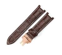 YSABVCP Men's Skin Friendly Watch Accessories Fit For GC Gucci Gc1333 GC1335 Concave Interface Cowhide Leather Waterproof Watchbands 20 22mm(Brown white-Rose-B1,20x11mm)