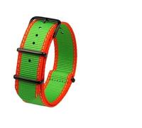 YSABVCP Nylon Watch Band Fit For Seiko No. 5 Street Overlord Limited Edition SRPF23 SRPF24 SRPF19K1/SRPF20K1 Nylon Cowhide Bottom Watchband(Green bk)