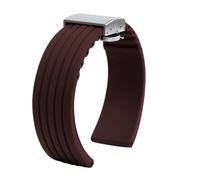 YSABVCP Outdoor Sports Silicone Watch Strap Fit For Seiko Waterproof Strap Wrist Strap Men 20 22M(Brown-steel-Z13,20mm)