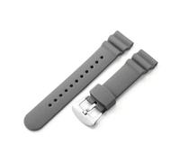 YSABVCP Rubber Flexible Watchband Fit For Seiko No. 5 SKX 007 Silicone Accessories(Gray(LZ)-SWeel)