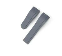 YSABVCP Rubber Silicone Dust Free Watch Strap 20mm Special Convex Interface Men's Sports Watchbands(Gray-No Buckle)