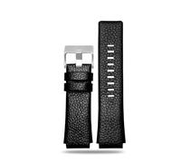 YSABVCP Soft Calfskin Strap Mens Chain Fit For Diesel DZ1089 DZ1123 DZ1132 Substitute Convex Strap30*22mm 30mm*20 28 * 20mm Black(Black sk,28mm-22mm)